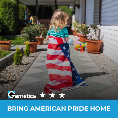 Garnetics large patriotic flag as a thoughtful gift for veterans and families.