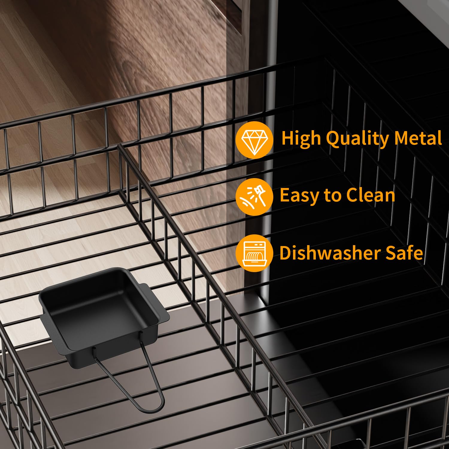Includes drip pan and liners packaging for convenient grilling setup.