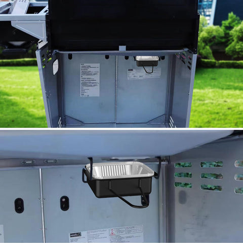 GARNETIN 15 aluminum liners simplify grill cleanup after cooking.