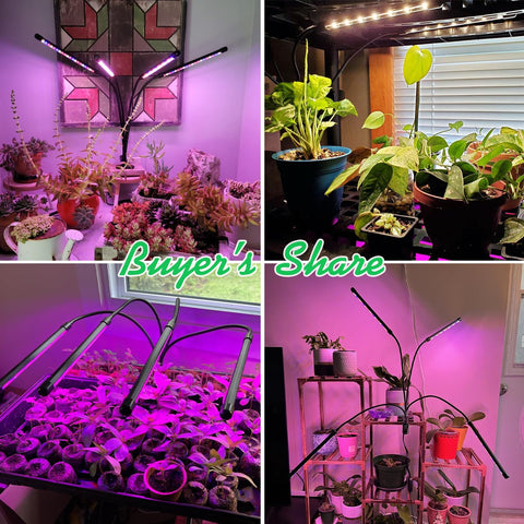 Garpsen grow light clip-base-secure keeps light steady on shelves.