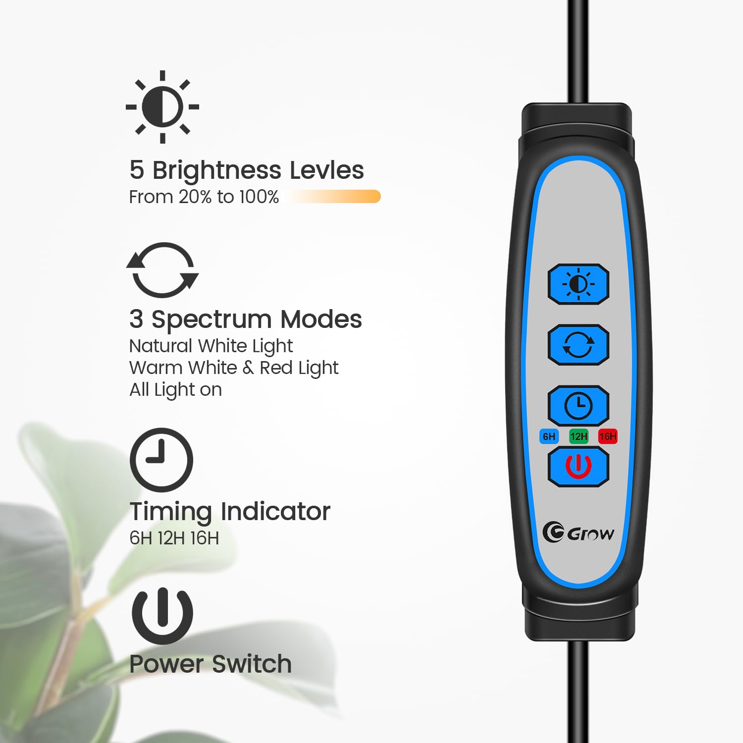 Garpsen Grow Light adjustable height up to 67 inches