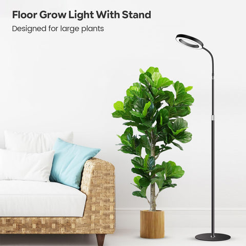 Garpsen Grow Light metal base provides sturdy floor support