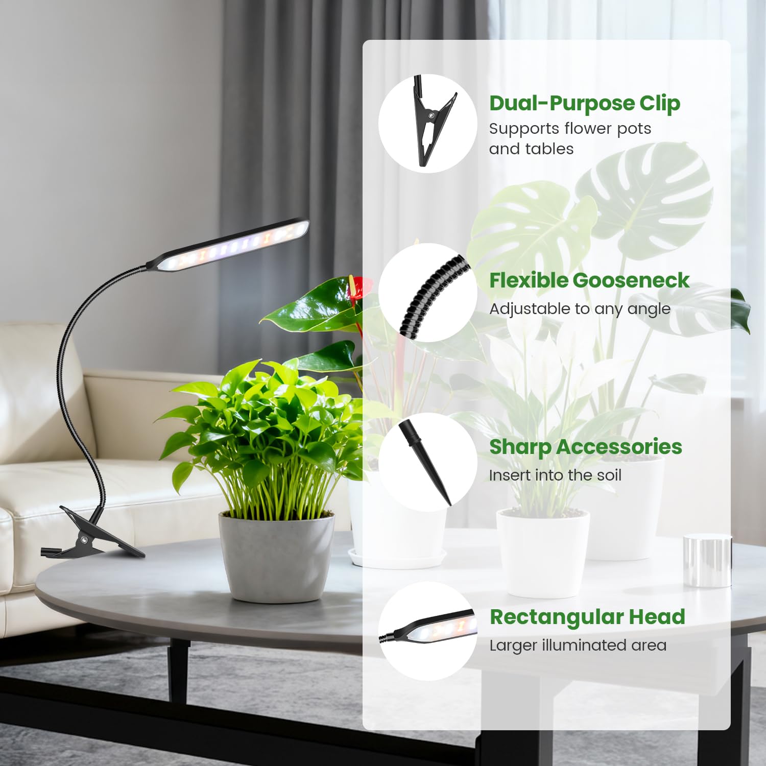 Garpsen smart controller optimizes brightness and color modes for growth.