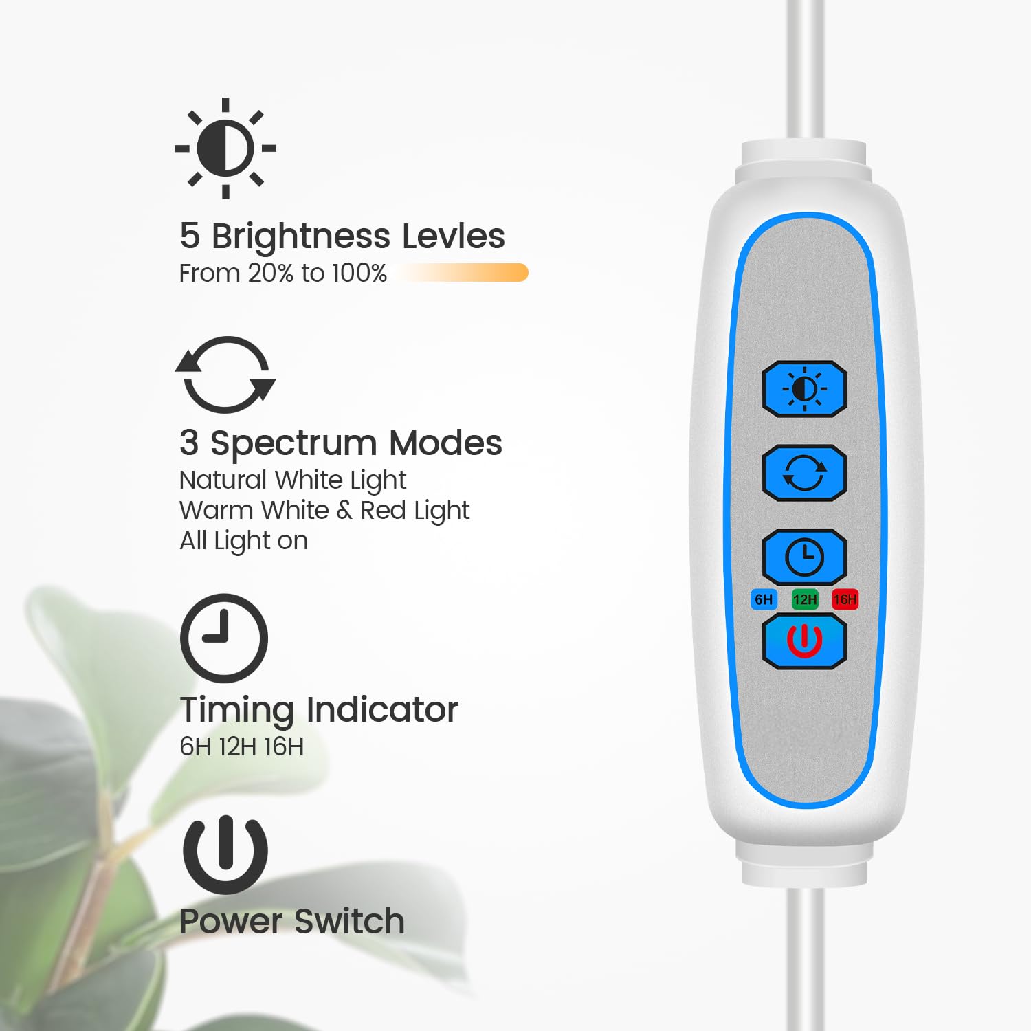 Garpsen grow light timer supports 6, 12, or 16 hour cycles
