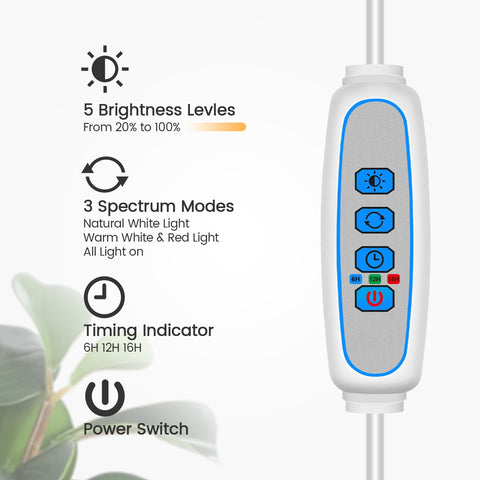 Garpsen grow light timer supports 6, 12, or 16 hour cycles