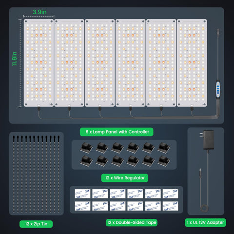Garpsen seedling growth under six-panel full spectrum lighting yields robust start.