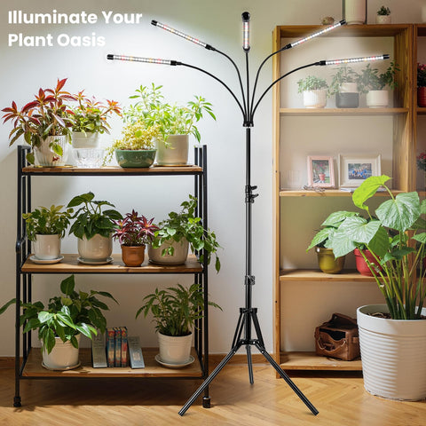 Garpsen adjustable tripod stand supports precise light positioning on desks and shelves.