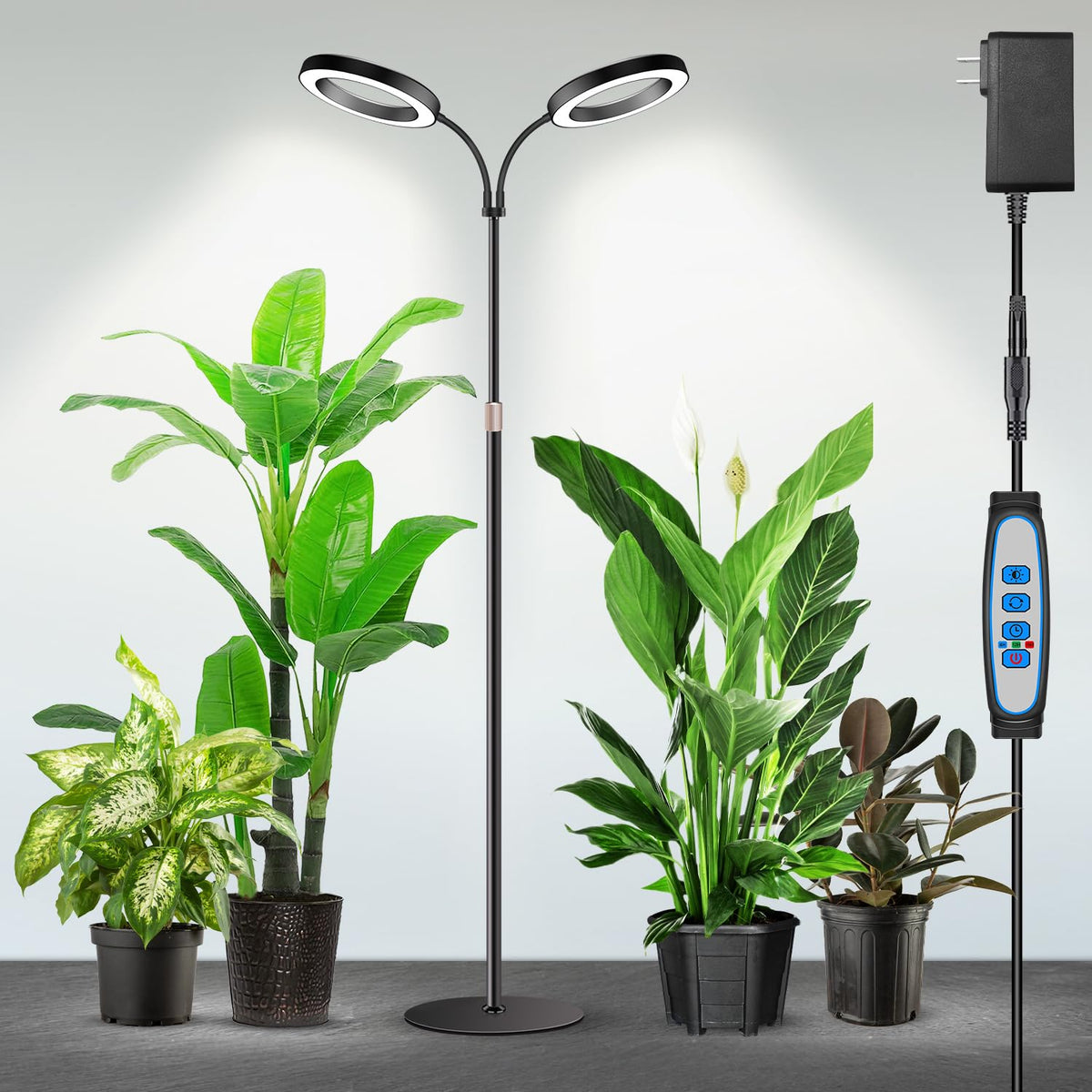 Garpsen Halo Grow Lights base with sturdy stand for stable indoor placement