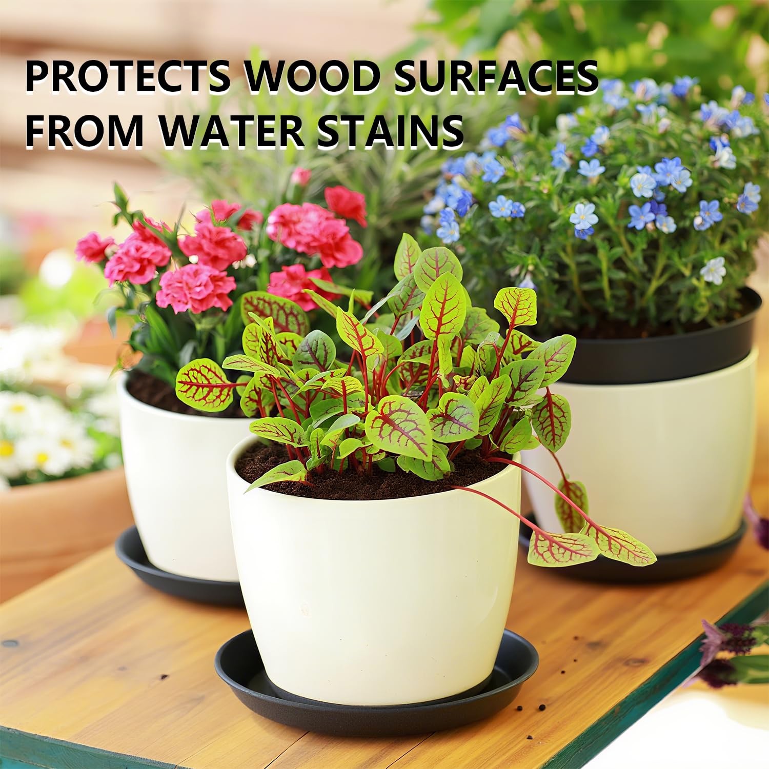 Garrdeen 10-inch plant saucer edge detail for reliable use.
