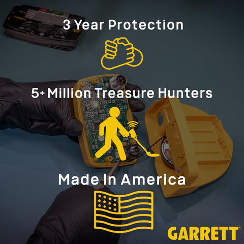 Garrett Pro-Pointer includes 9V battery for ready-to-use setup.