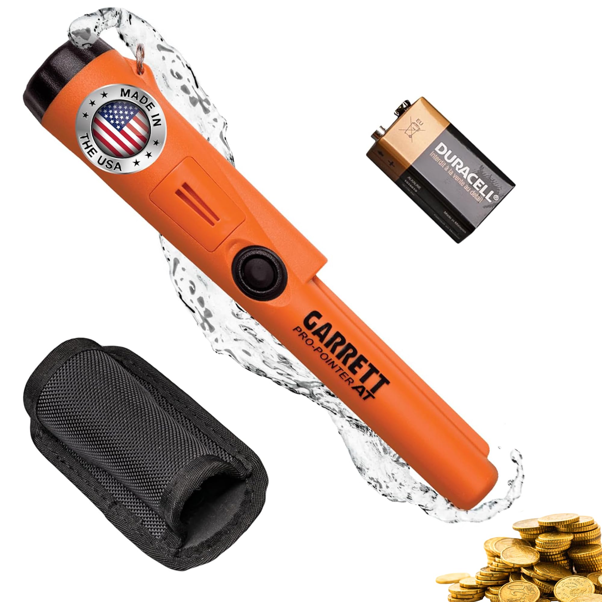 Garrett Pro-Pointer AT shown submerged up to 20 feet for underwater searches