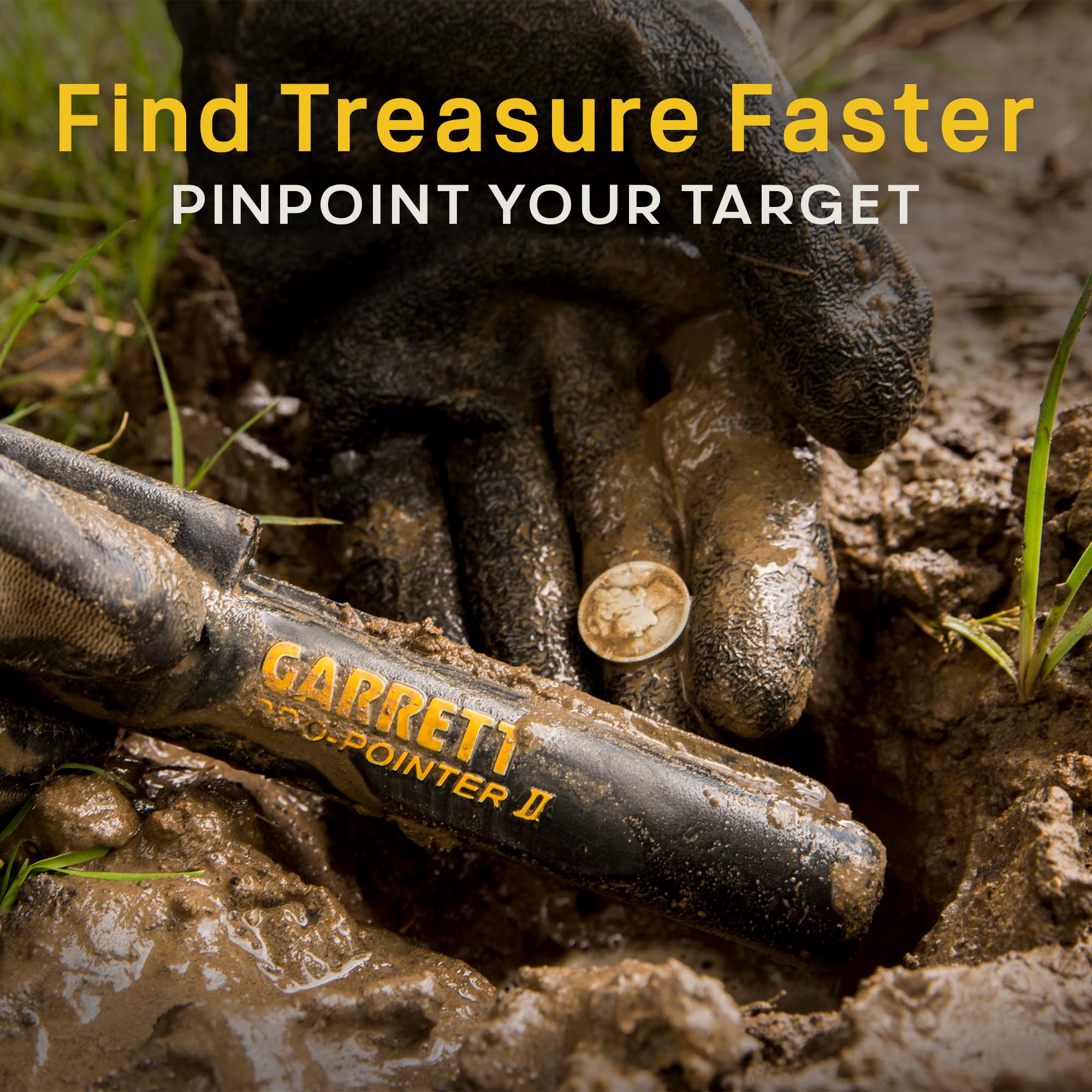 Garrett Pro-Pointer II 360° detection field for quick target pinpointing.