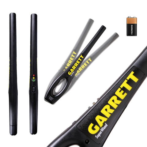 Garrett SuperWand detection-field for fast, thorough screening at entrances.