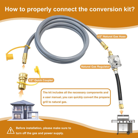 Garsoo natural gas regulator for Weber conversion providing stable flame.
