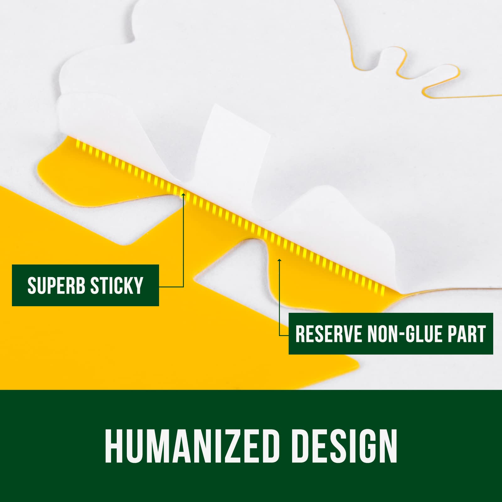 Garsum glue-free disposal section allows safe, clean removal.