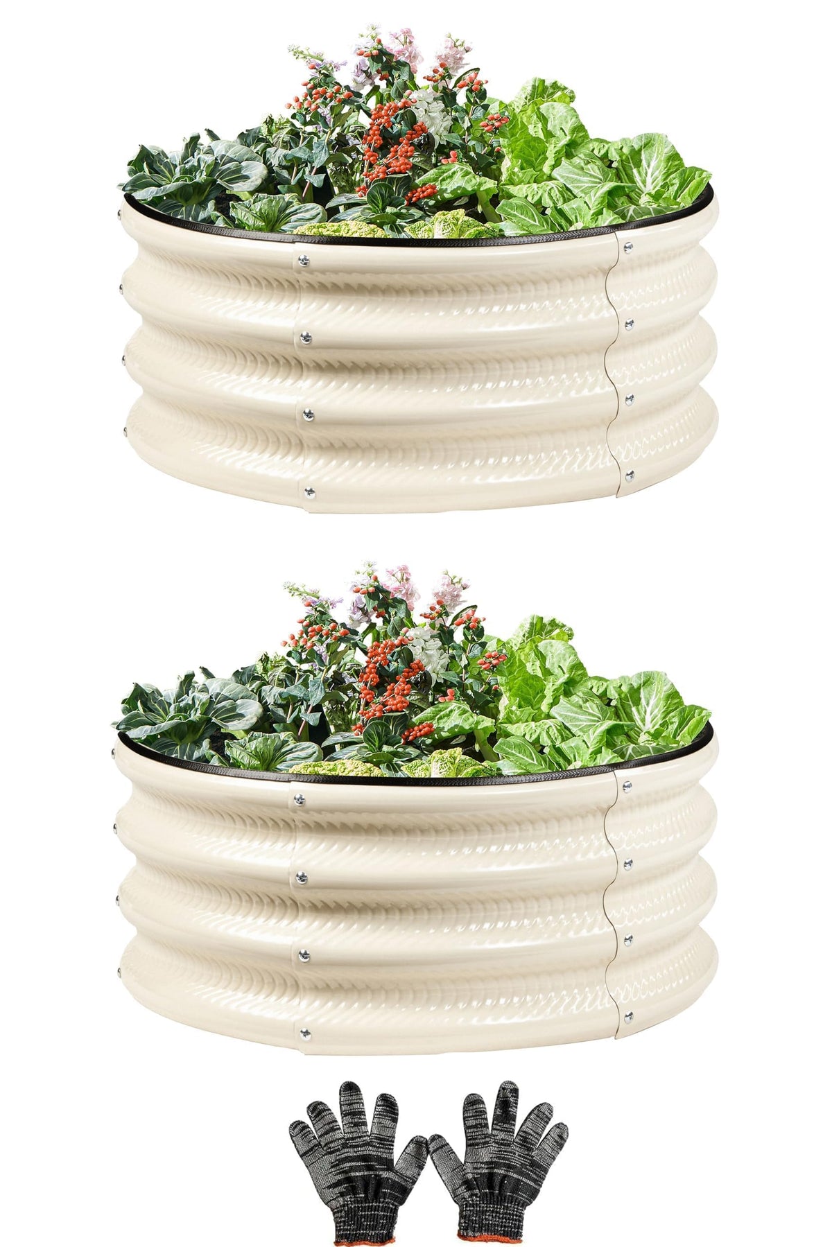 Gartist 2x2x1 ft raised bed in cream white supports compact vegetable growing