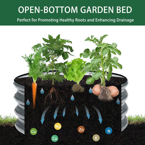 Gartist cream-white garden bed outdoors in a yard setting