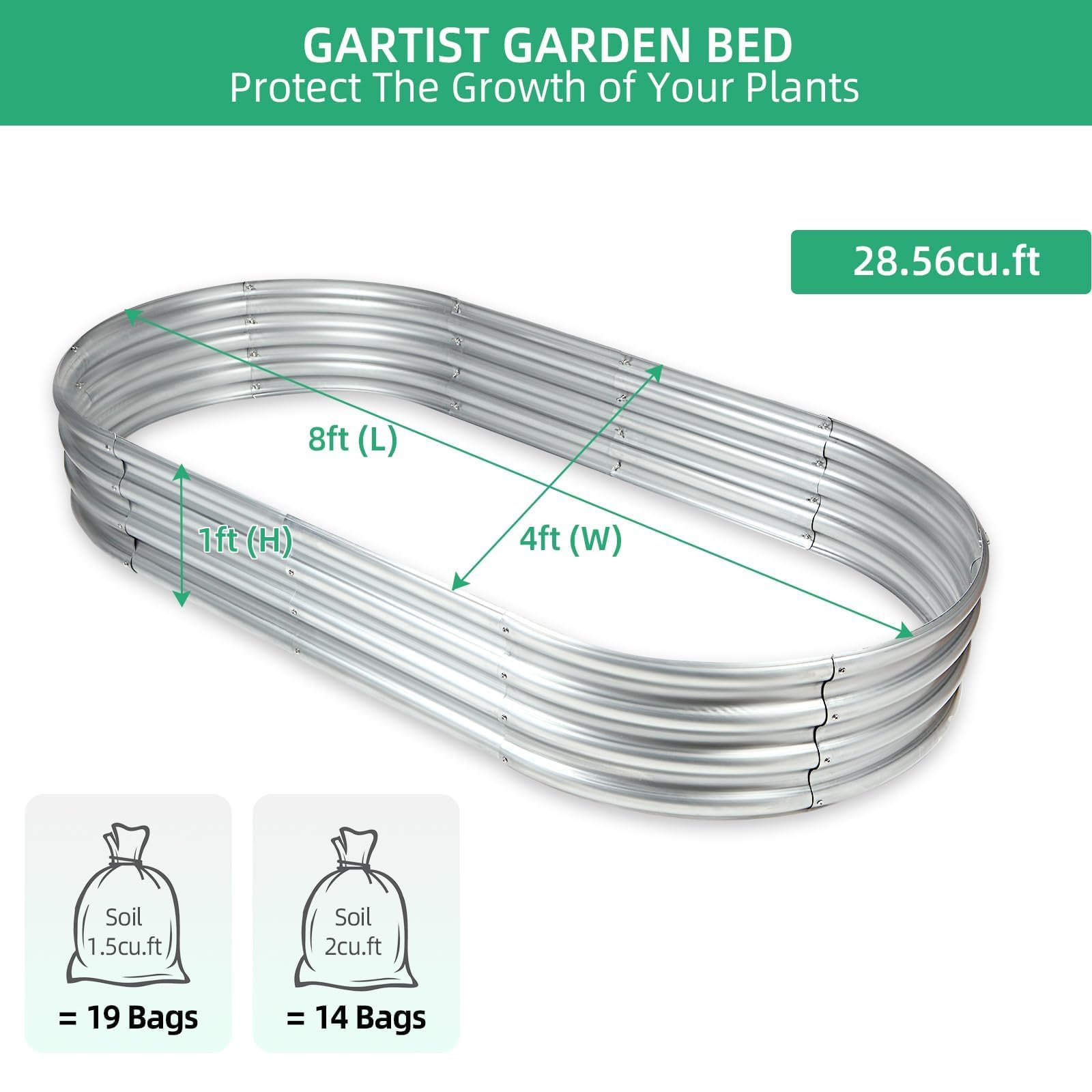 Gartist outdoor garden bed backyard setup demonstrates spacious planting area for vegetables.