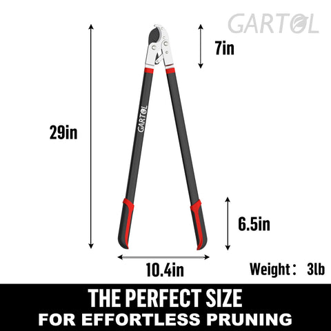GARTOL heavy-duty handles with non-slip grips for control.