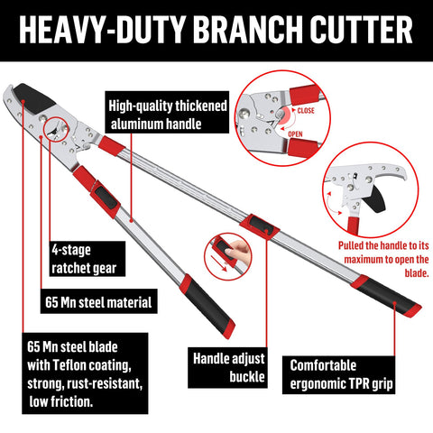 GARTOL heavy-duty loppers cut thick branches efficiently for hedges and fruit trees.