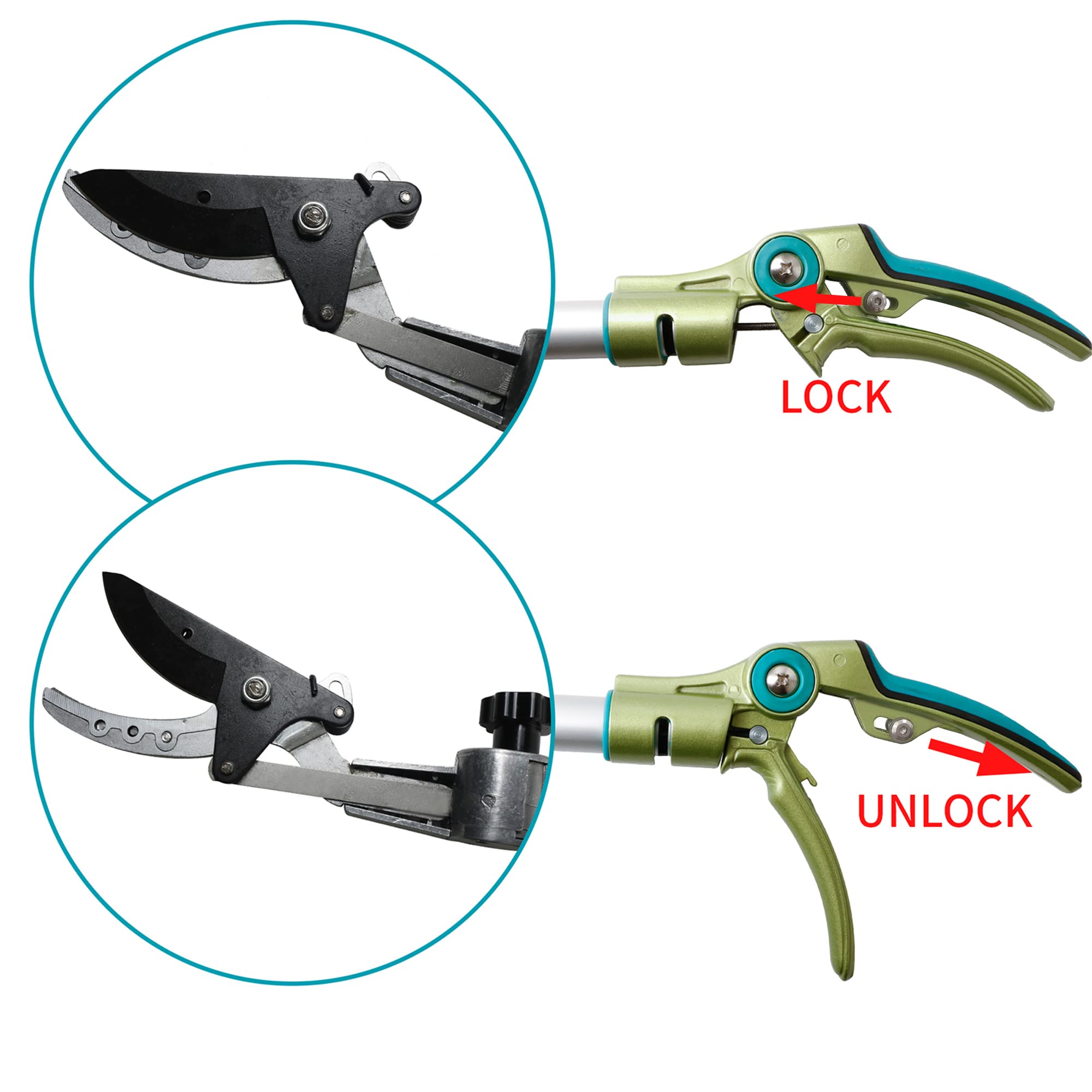 Cut-hold system on GARTOL pruner keeps trimmings tidy during pruning