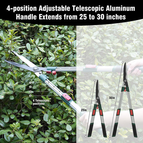 GARTOL telescopic aluminum handles improve reach and comfort.