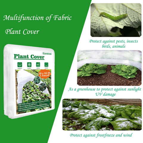 Garutom frost cloth is lightweight and breathable, shielding crops