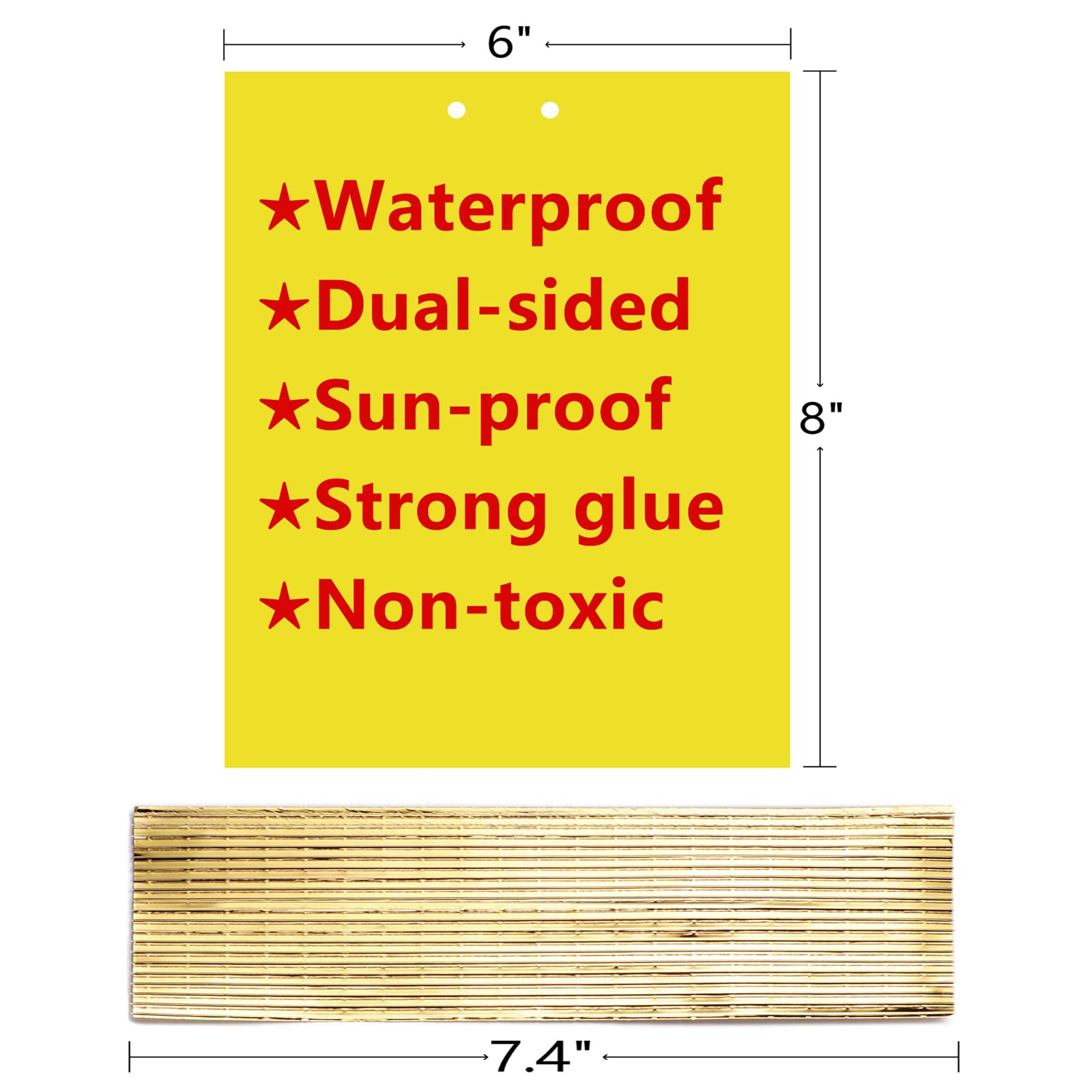 Garutom 6x8 inch traps suited for indoor and outdoor plant use.