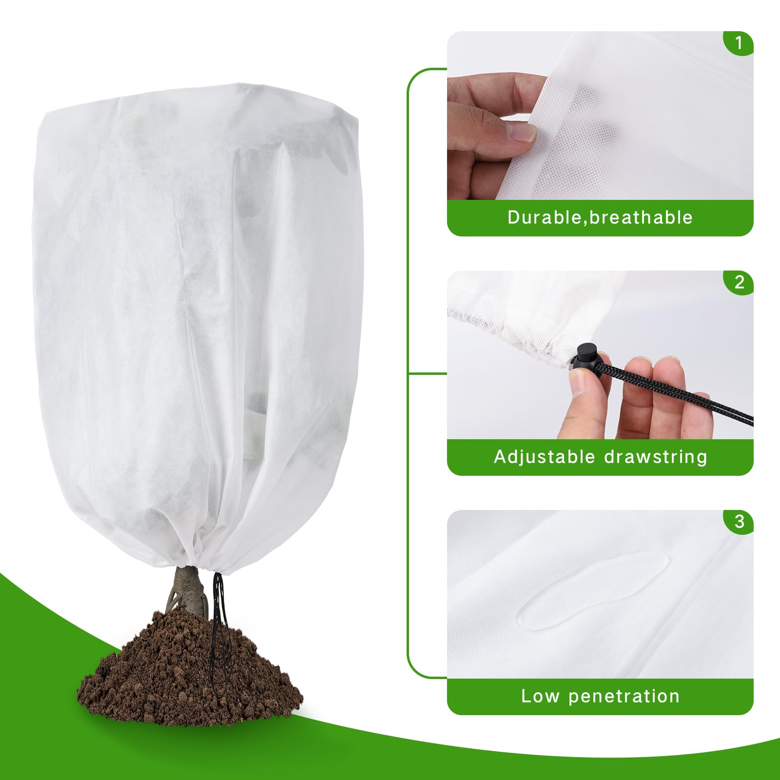 Lightweight Garutom non-woven fabric passes light while protecting from weather