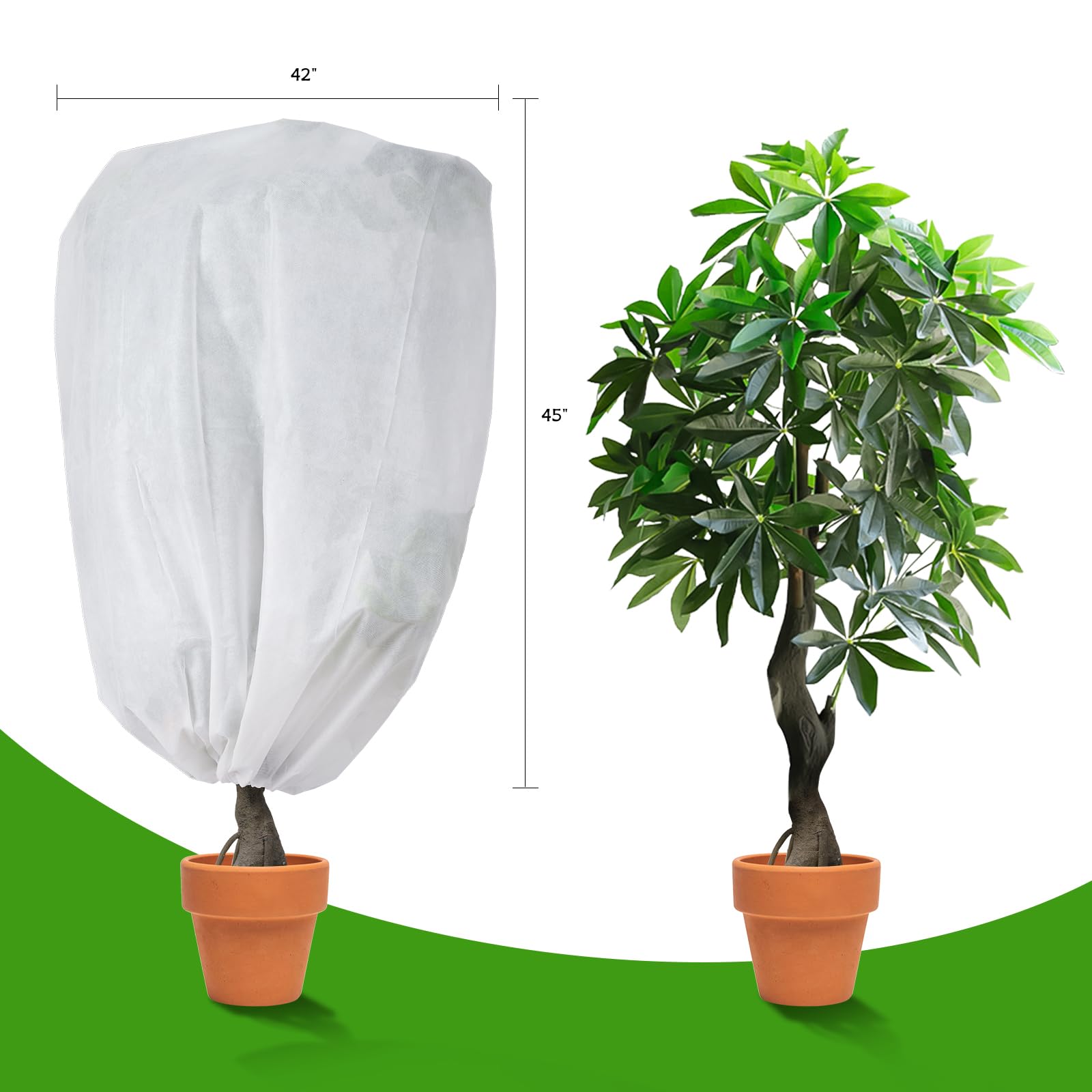 Garutom cover with zipper side supports easy setup around foliage