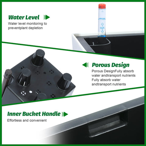Garvee planters showing drainage holes and gutters for healthy drainage.