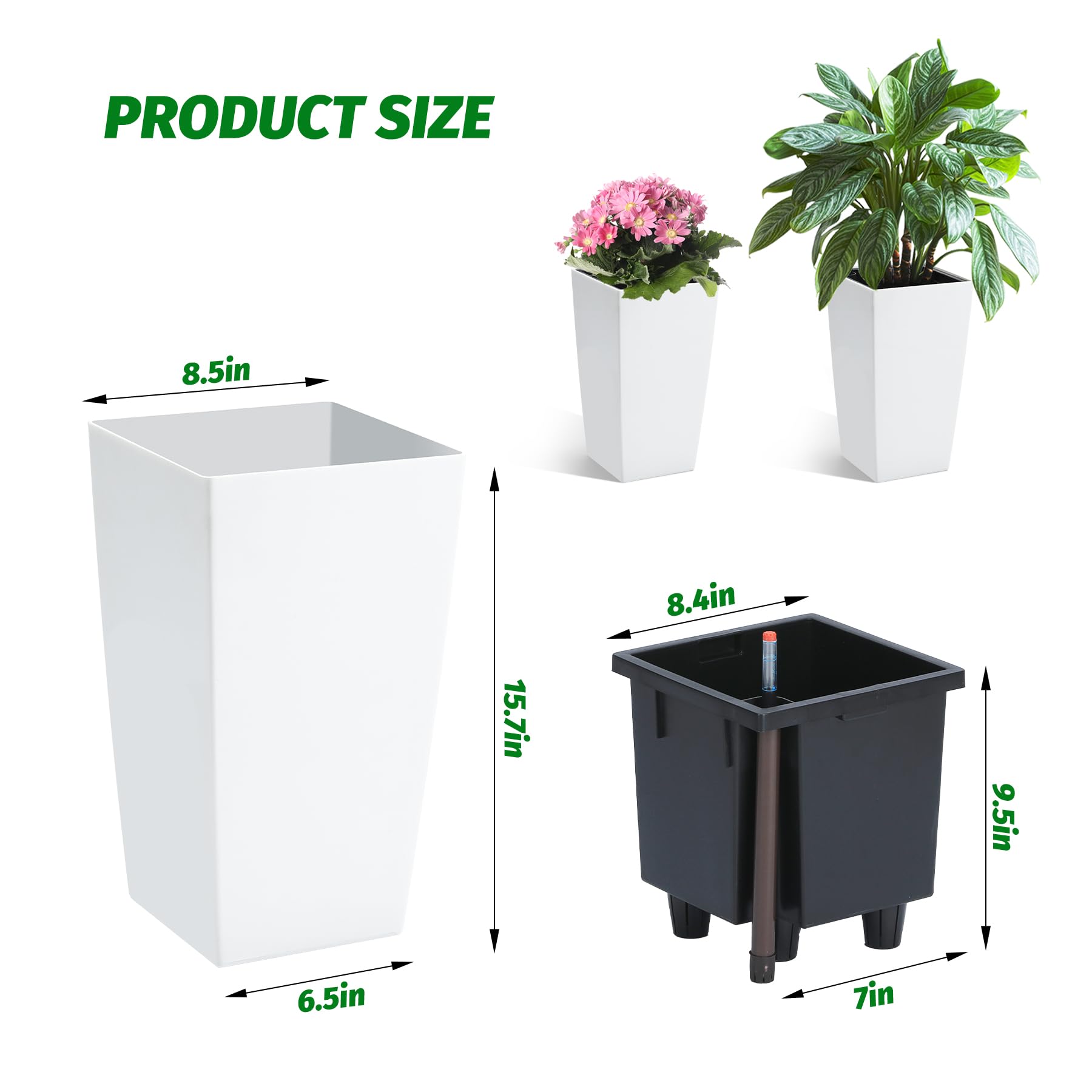 Garvee inner bucket visible for tidy soil management.