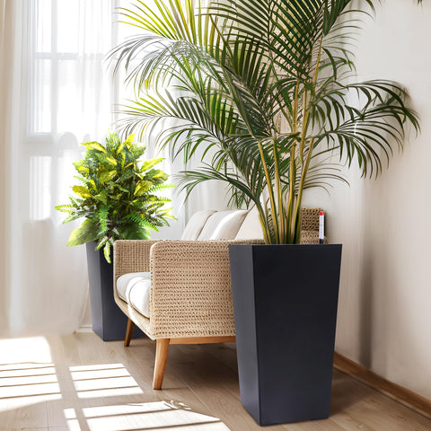 Garvee planter with automatic watering system supports hands-free plant care.