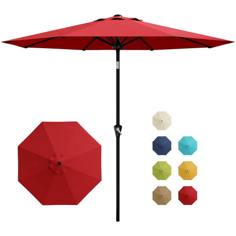 Garvee 9ft patio umbrella with crank lift for easy opening and closing