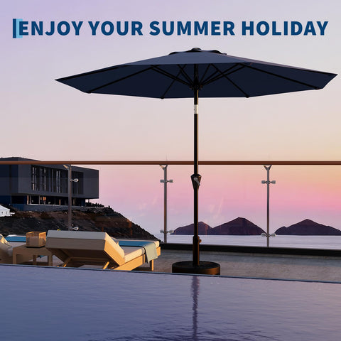 Garvee navy canopy complements outdoor spaces with UV protection and durable waterproof performance