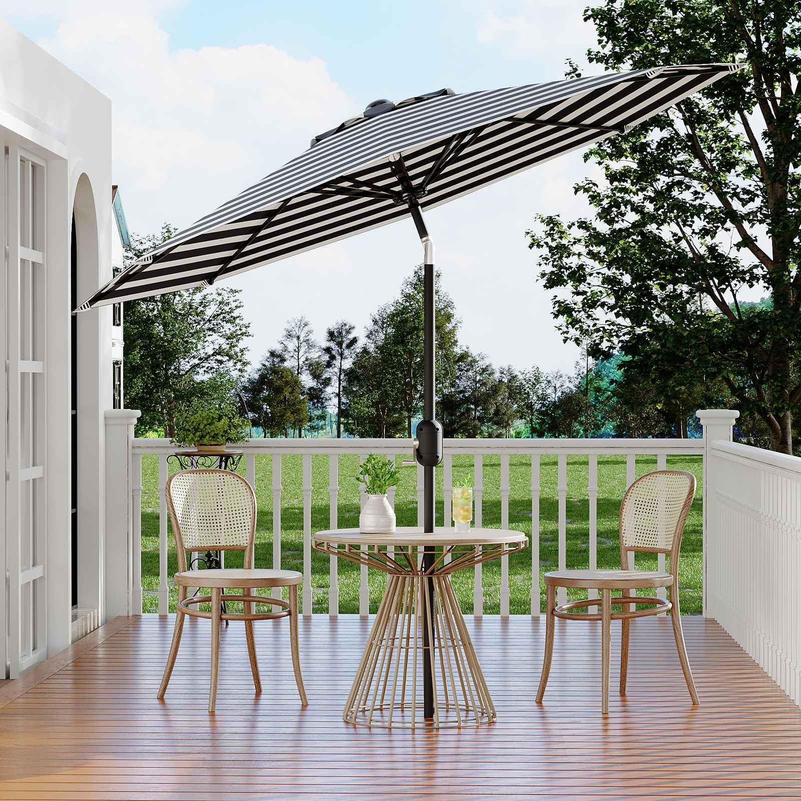 Garvee 9ft umbrella poolside setup for comfortable poolside shade.