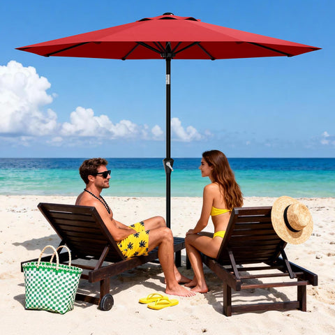 Garvee 9ft patio umbrella tilt feature for flexible shade control