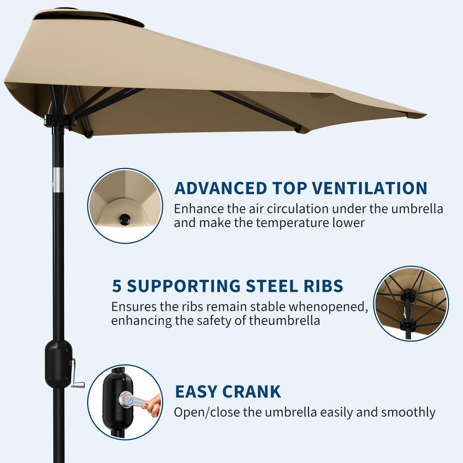 Garvee 1.5-inch pole compatibility enables stable base setup