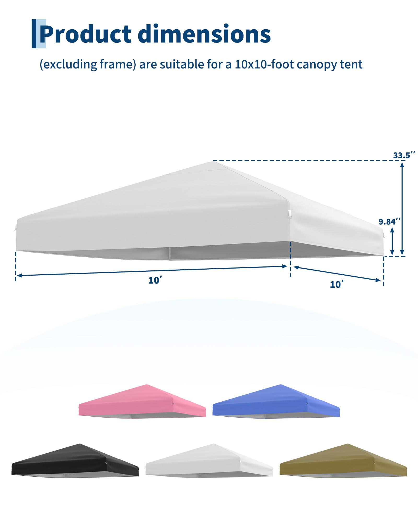 Garvee canopy top provides UPF 50 plus sun protection.