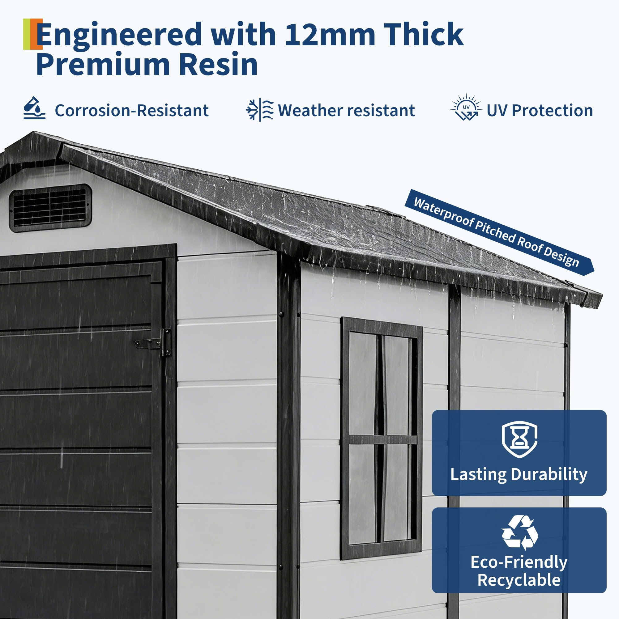 Garvee double-wall construction adds durability against weather and impacts