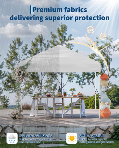 Garvee 10x10 canopy top dual vent airflow for breeze.