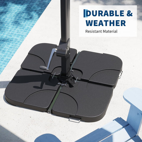 Garvee high-density polyethylene base offers durability against sun and moisture.