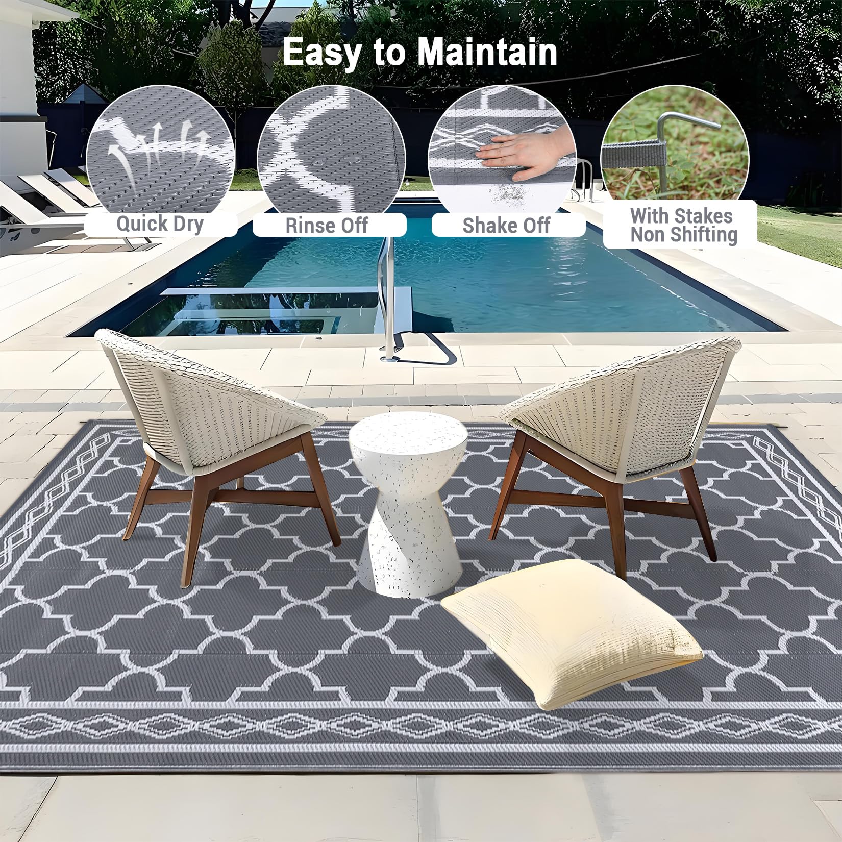 Garvee rug safe for kids' play areas with durable materials