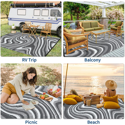 Garvee outdoor rug supports pet-friendly spaces with non-slip weave