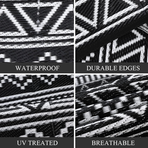 Garvee outdoor rug featuring reversible design for two looks