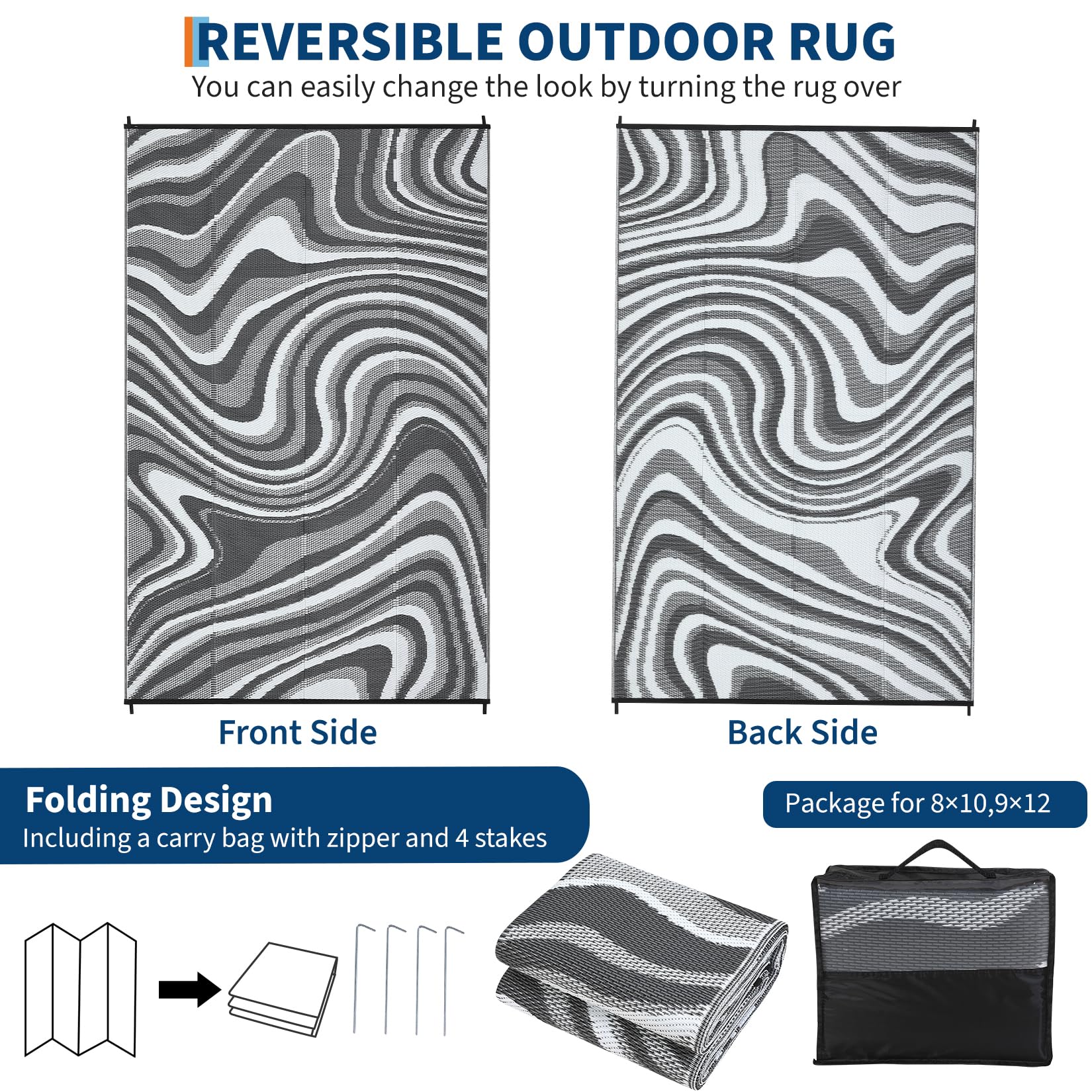 Garvee outdoor rug UV-resistant color stays vibrant in sun