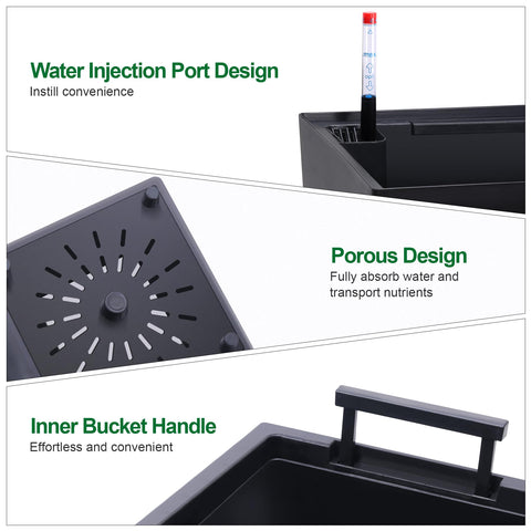 Garvee planters with drainage holes help prevent overwatering.
