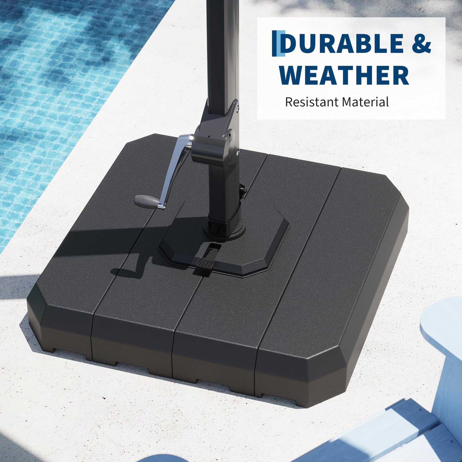 Garvee durable umbrella base made from high-density polyethylene