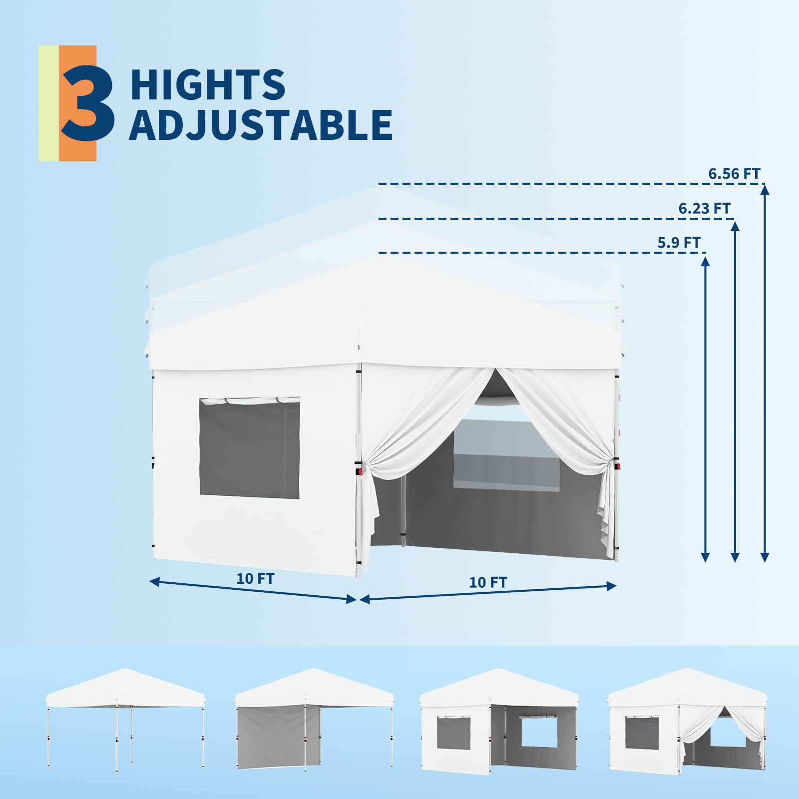 Garvee UPF 50+ waterproof fabric shields from sun and rain