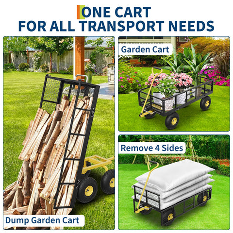 Garvee versatile yard cart suited for garden, farm, and landscape tasks